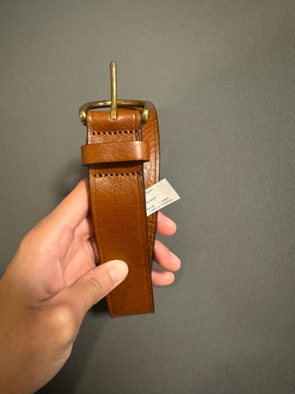 Madewell Brown Leather Belt with Brass-Tone Buckle - Picture 2 of 12
